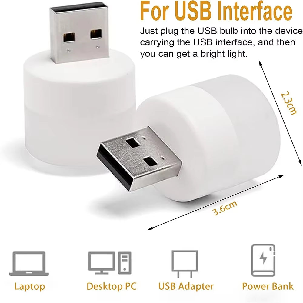 Mini USB Light LED Night Table Lamp Lights Room Plug Book Reading Decorating Items Warm White Eye Protections Wholesale Bedroom