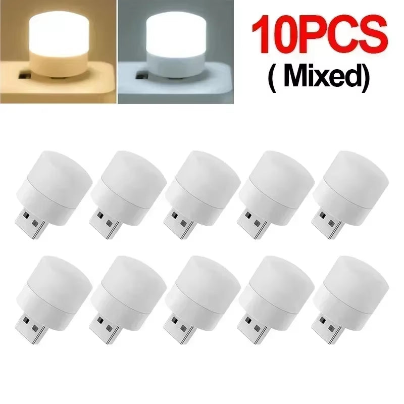 Mini USB Light LED Night Table Lamp Lights Room Plug Book Reading Decorating Items Warm White Eye Protections Wholesale Bedroom