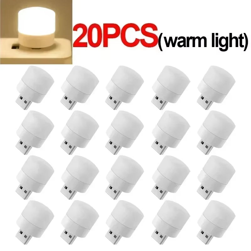 Mini USB Light LED Night Table Lamp Lights Room Plug Book Reading Decorating Items Warm White Eye Protections Wholesale Bedroom