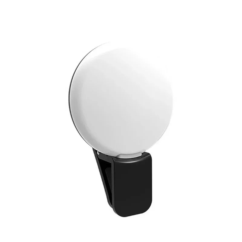 Portable Mini LED Selfie Ring Light with Three-Level Dimming for Mobile Photography
