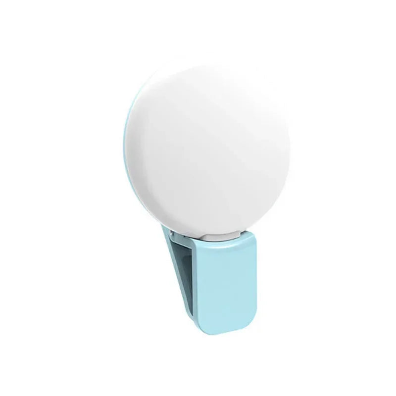 Portable Mini LED Selfie Ring Light with Three-Level Dimming for Mobile Photography