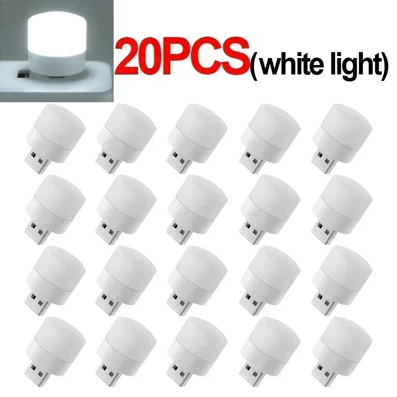 Mini USB Light LED Night Table Lamp Lights Room Plug Book Reading Decorating Items Warm White Eye Protections Wholesale Bedroom