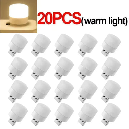 Mini USB Light LED Night Table Lamp Lights Room Plug Book Reading Decorating Items Warm White Eye Protections Wholesale Bedroom