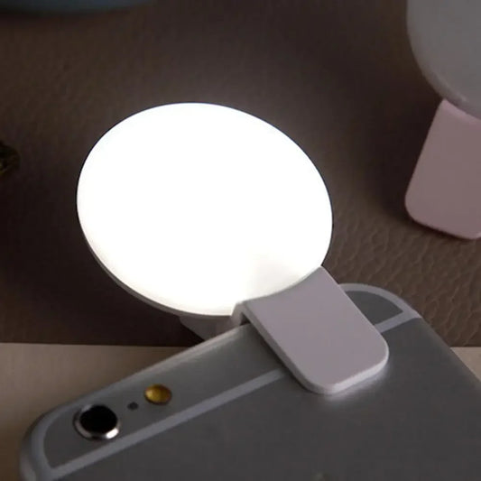 Portable Mini LED Selfie Ring Light with Three-Level Dimming for Mobile Photography