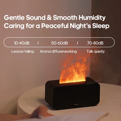Transform Your Space with the Colorful Flame Aroma Diffuser & Humidifier - Ultrasonic Cool Mist Maker with Essential Oil Capability