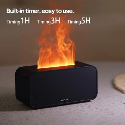 Transform Your Space with the Colorful Flame Aroma Diffuser & Humidifier - Ultrasonic Cool Mist Maker with Essential Oil Capability